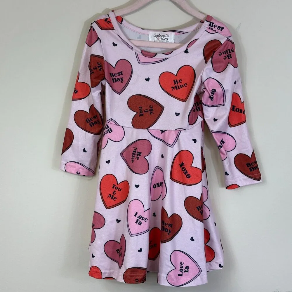 Sydney So Sweet Candy Hearts Dress Girl's S - Picture 8 of 8